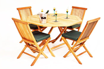 The Bedale Teak 4 Seater Garden Furniture Set